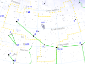 Star Chart of Andromeda Constellation