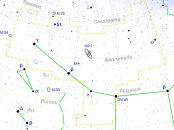 Star Chart of Andromeda Constellation